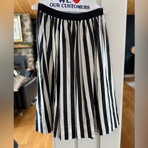 Black & White Striped Women's Skirt